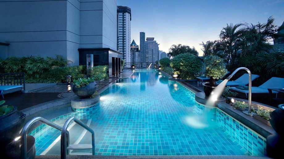 The Banyan Tree Bangkok rooftop pool